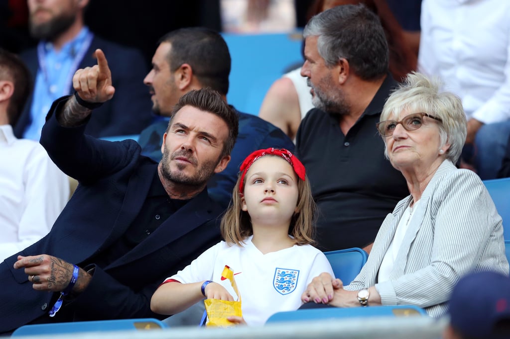 David Beckham and Harper at World Cup Pictures June 2019