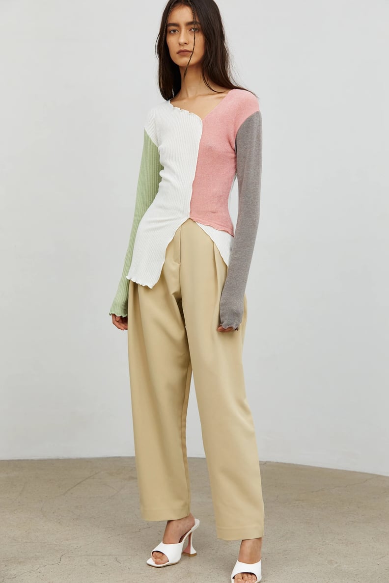 Source Unknown Mixed Colorblock Top