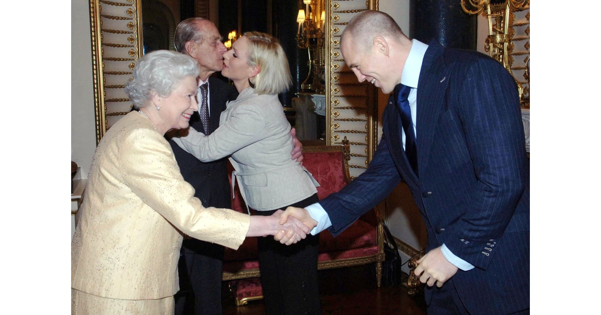 The Queen, Prince Philip, and Zara Phillips With Mike Tindall ...