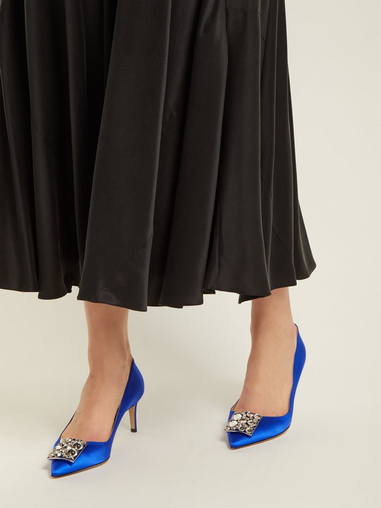 Paul Andrew Otto Embellished Satin Pumps