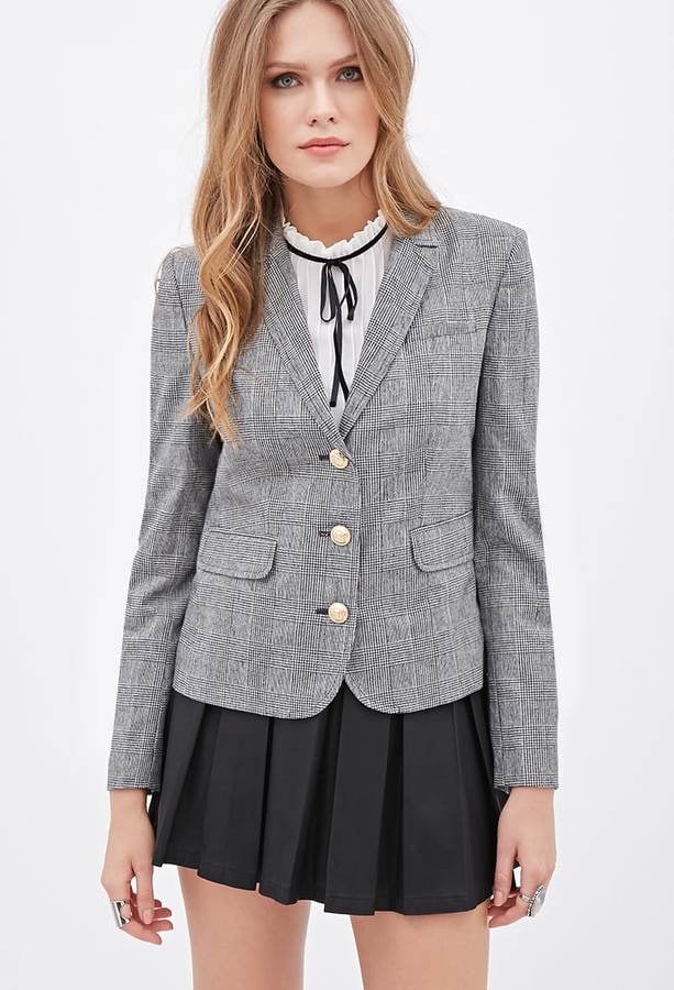 Love 21 Contemporary Glen Plaid Blazer