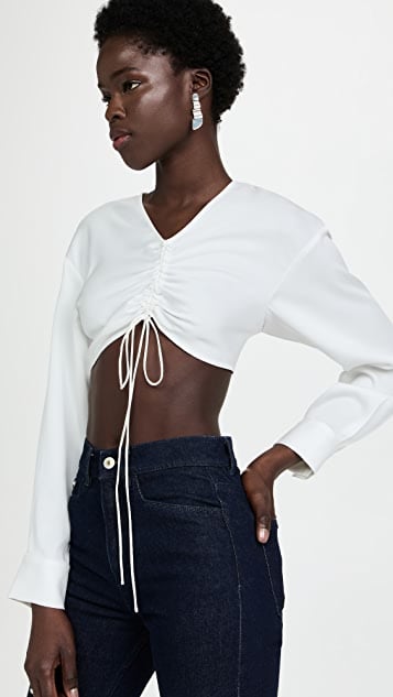 Christopher Esber Ruched Crop Shirt