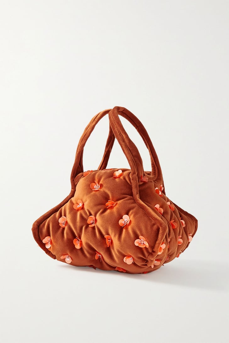 Khaore Pillow Embellished Velvet Tote | Shop the 18 Best Handbag Brands ...