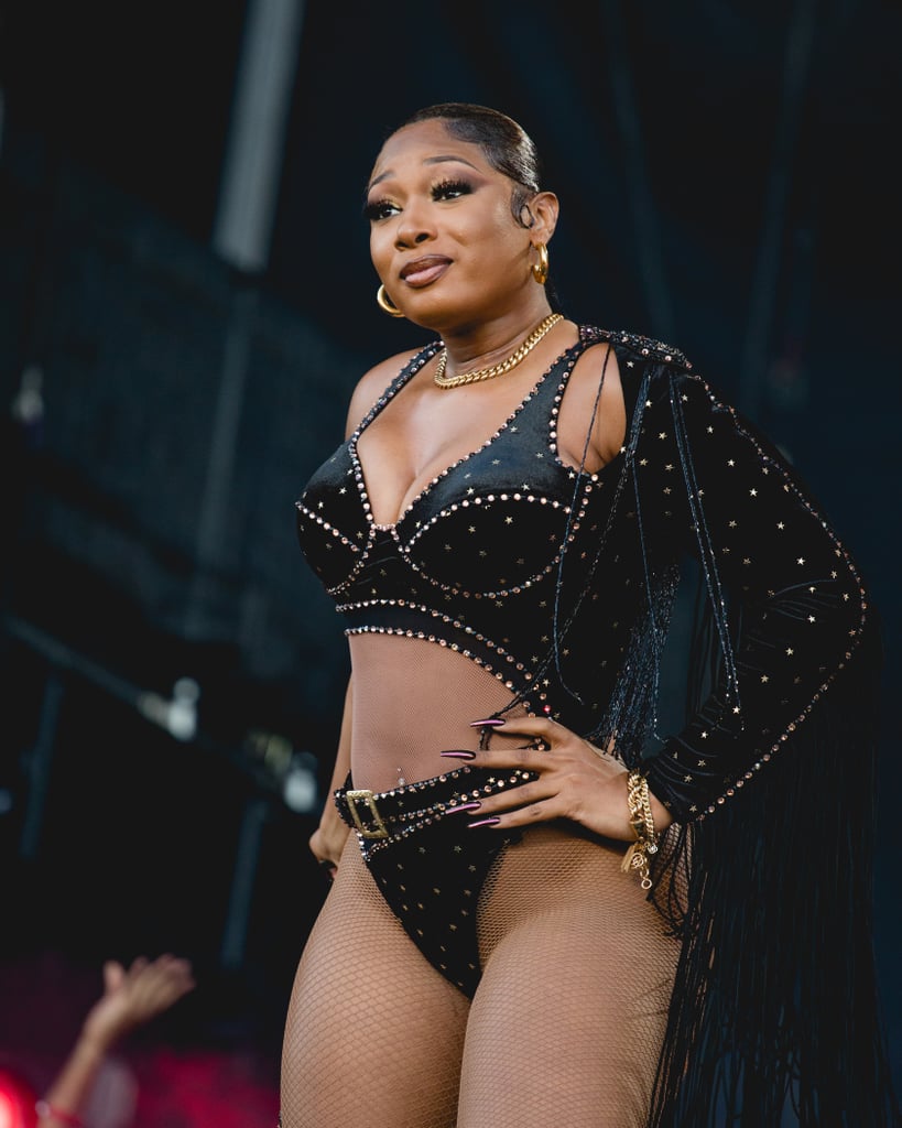 Megan Thee Stallion's Cowgirl Chic Rhinestone Bodysuit