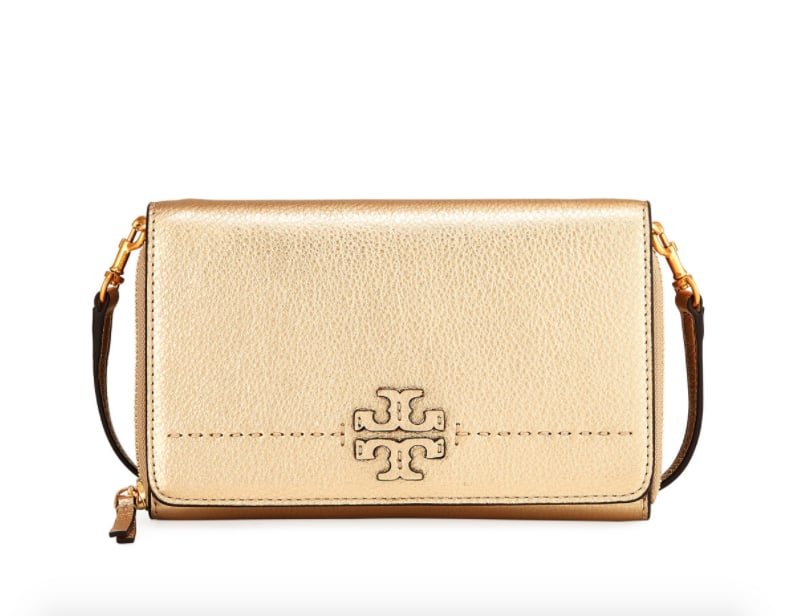 Tory Burch McGraw Metallic Flat Wallet