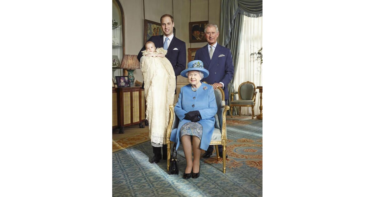 Queen Elizabeth II posed with the three top heirs to the throne on