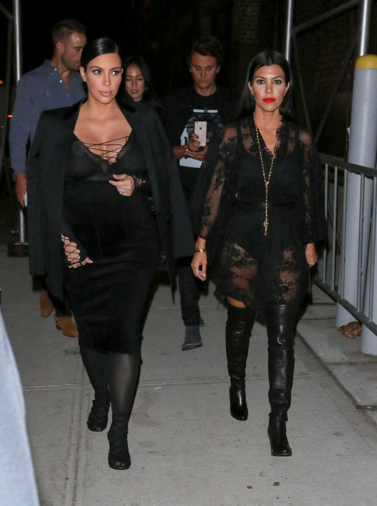 Kim and Kourtney Kardashian in NYC September 2015 | Pictures