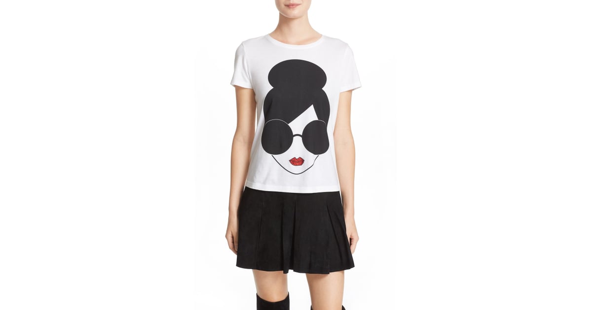 Alice + Olivia Erma Stace Face White Polo Shirt M - dral.regionlima.gob.pe