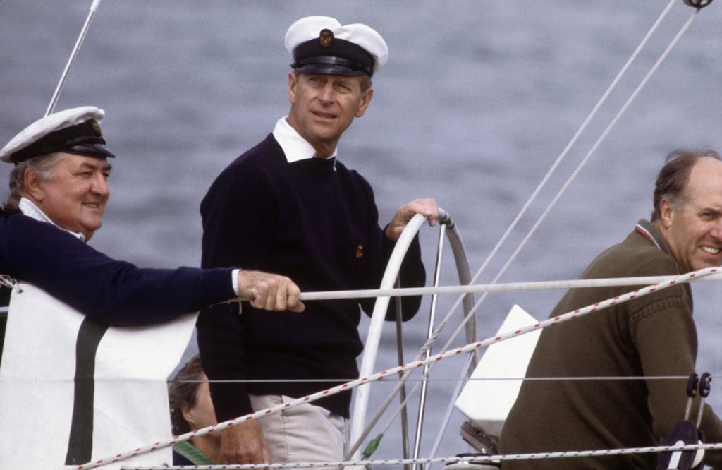 Prince Philip competed for the Queens Cup at Cowes Regatta on Aug. 1, 1982.