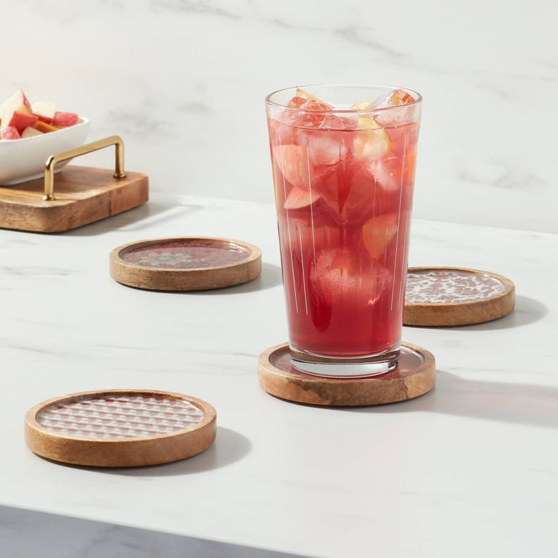 For Summer Beverages: Threshold Wood Mixed Pattern Coasters