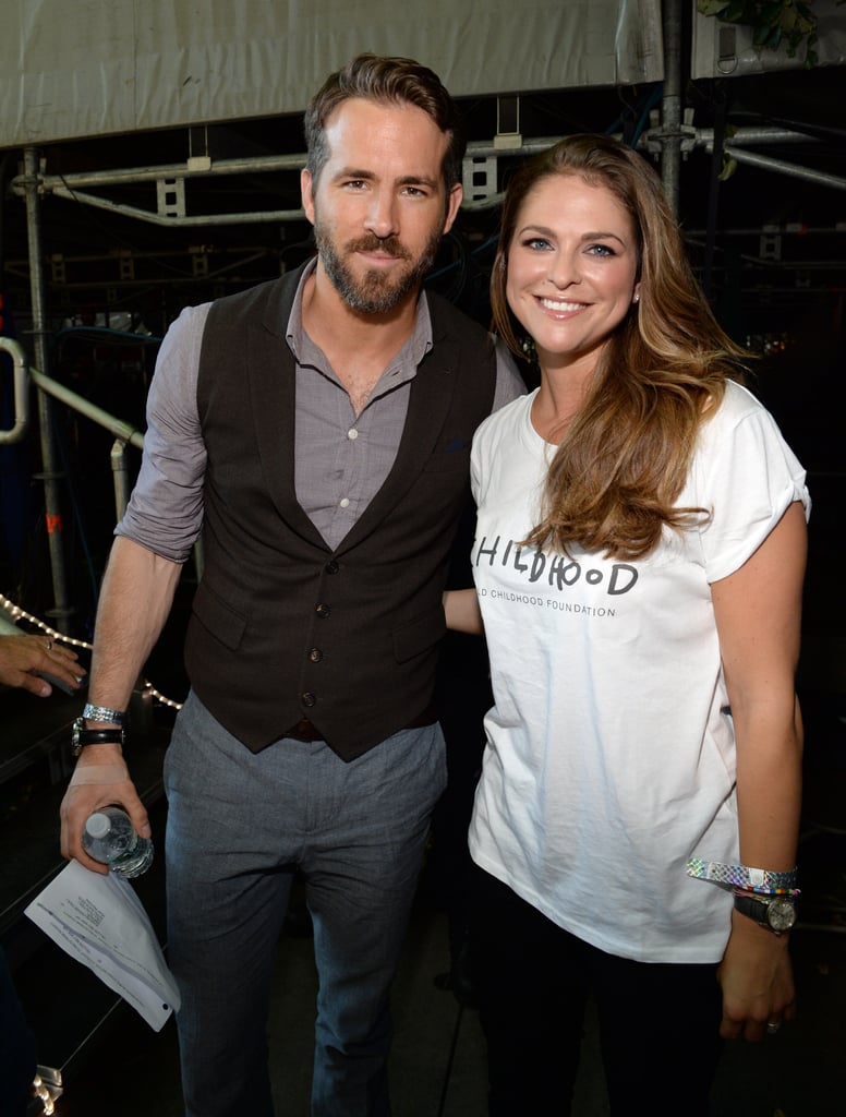 Ryan Reynolds met with Princess Madeleine of Sweden on Saturday at the Global Citizen Festival in NYC.