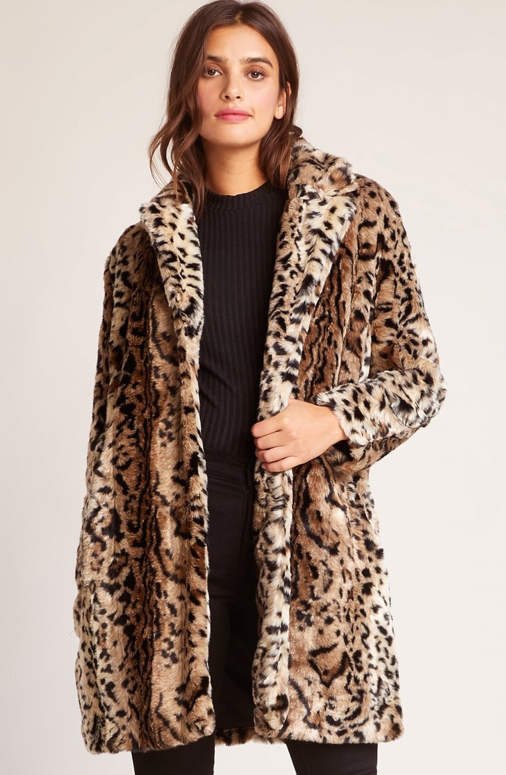 BB Dakota Bradshaw Leopard Faux Fur Coat | Victoria Beckham's Leopard ...