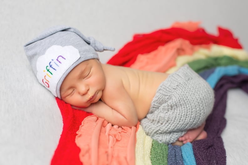 Personalized Rainbow Baby Coming Home Hat