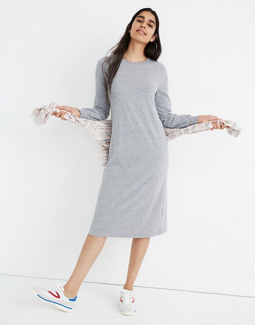 Madewell Long-Sleeve Tee Midi Dress