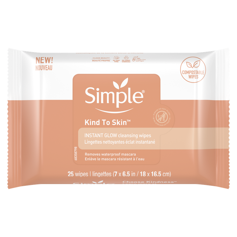 Simple Skincare Instant Glow & Defend Wipes
