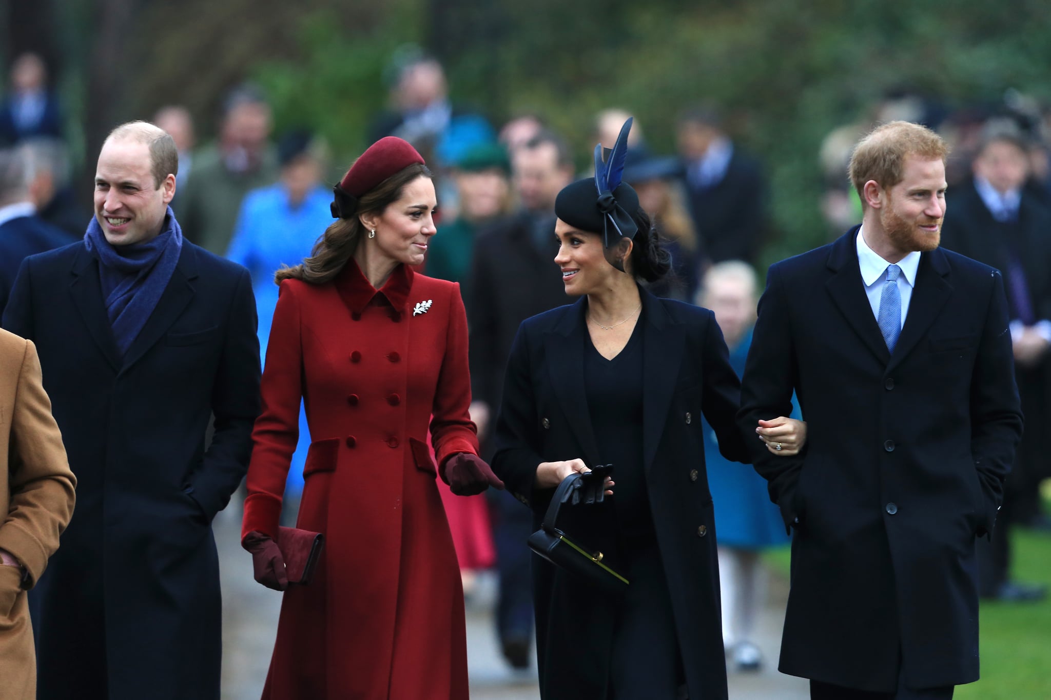 Kate Middleton Red Coat on Christmas Day 2018 POPSUGAR Fashion UK
