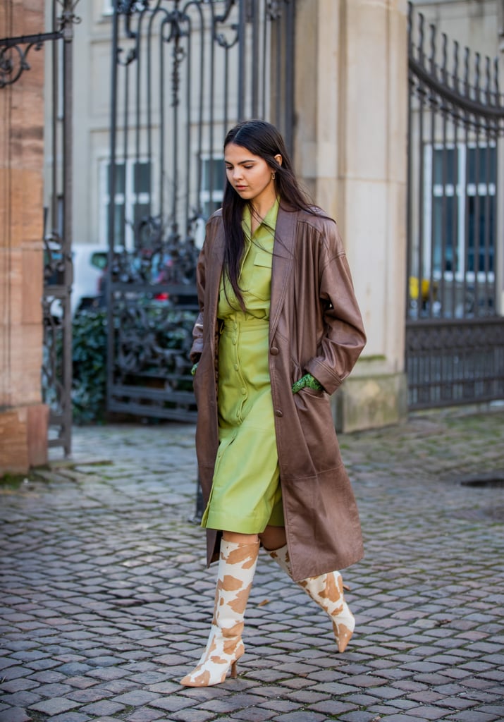 The Knee-High Boot Outfit: Tailored Leather In a Mix of Colours
