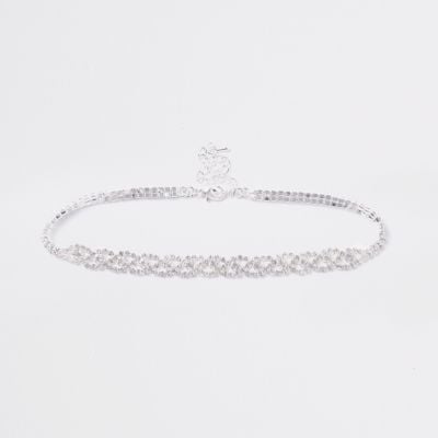 River Island Rhinestone Loop Choker