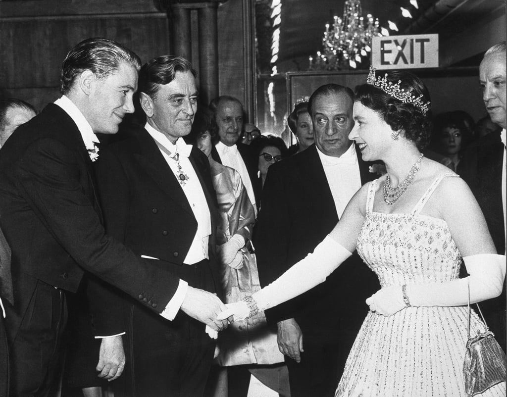 Queen Elizabeth II shook hands with Peter O'Toole on the red carpet at the Lawrence of Arabia premiere in 1962.