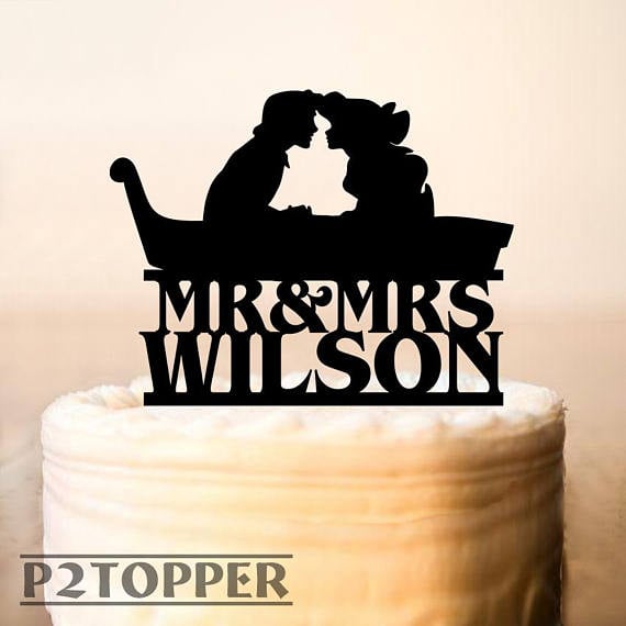 Ariel And Prince Eric Cake Topper 14 Disney Wedding Cake