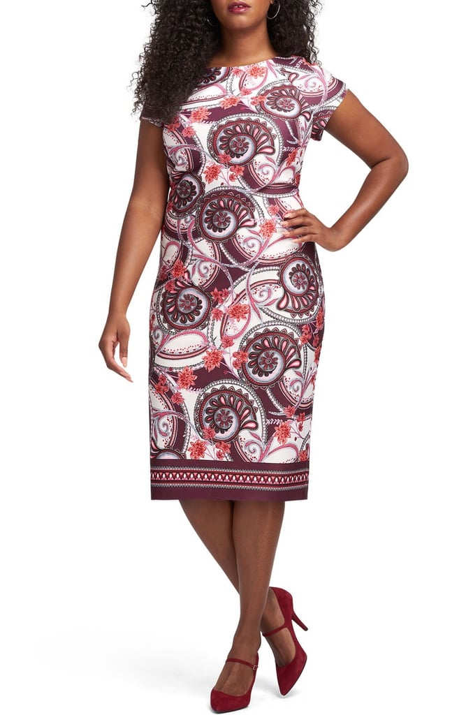 ECI Floral Paisley Sheath Dress