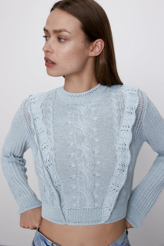 Zara Ruffled Knit Sweater