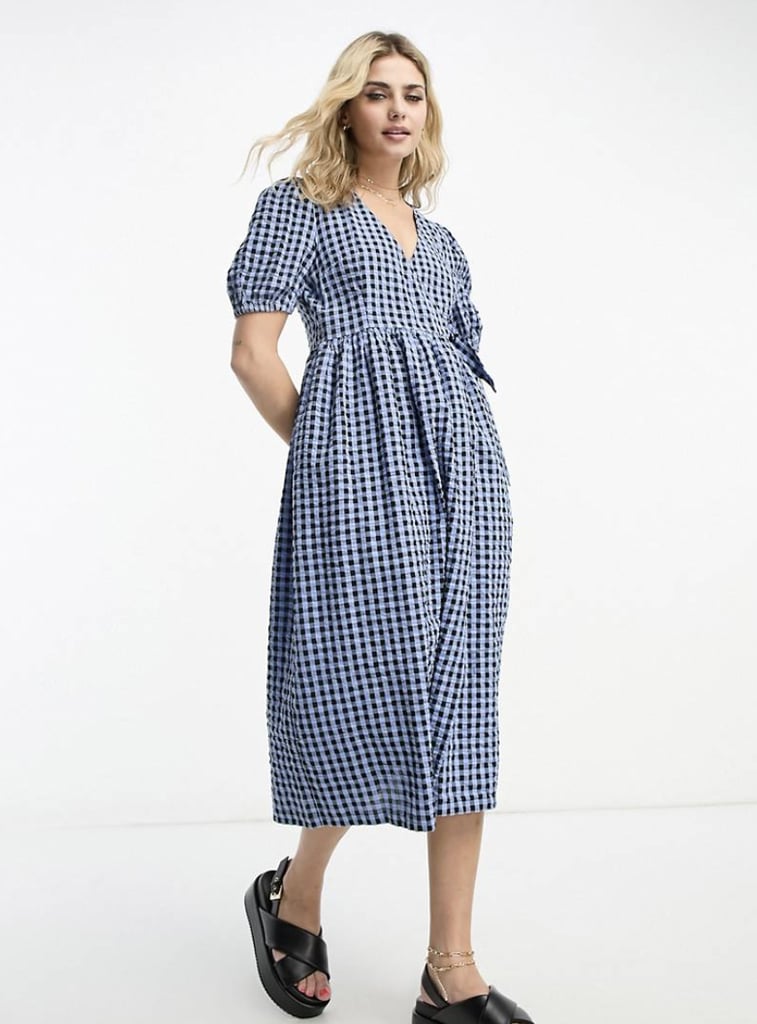 A Gingham Midi Dress
