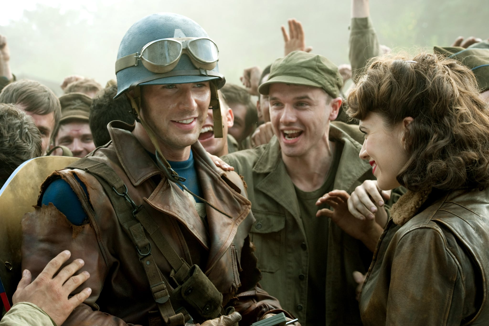 CAPTAIN AMERICA: THE FIRST AVENGER, left: Chris Evans, right: Hayley Atwell, 2011, ph: Jay Maidment/Paramount Pictures/courtesy Everett Collection