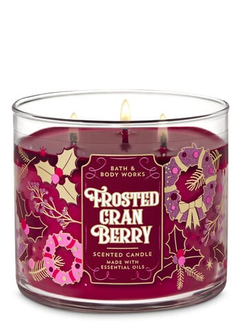 Bath & Body Works Frosted Cranberry 3-Wick Candle