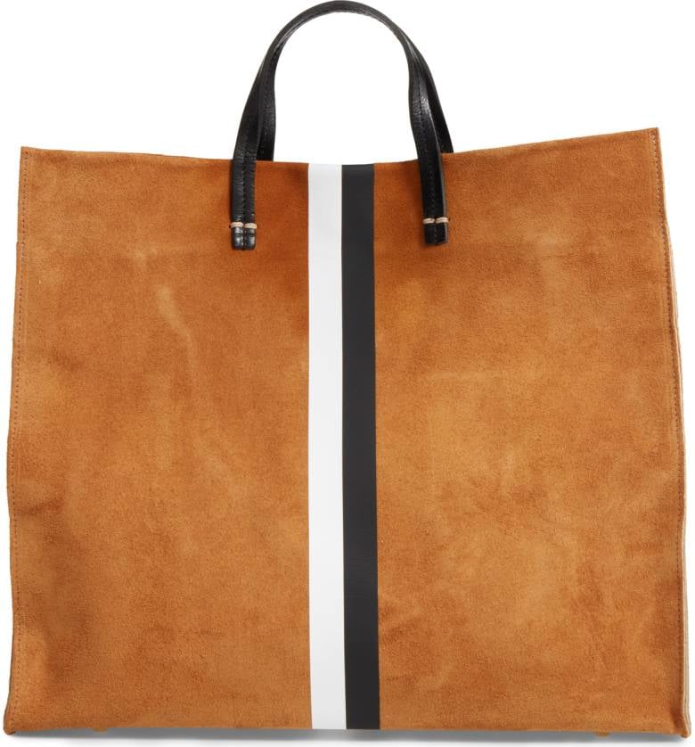 Stash everything you need covertly in this Clare Vivier Simple Stripe Suede Tote ($495).