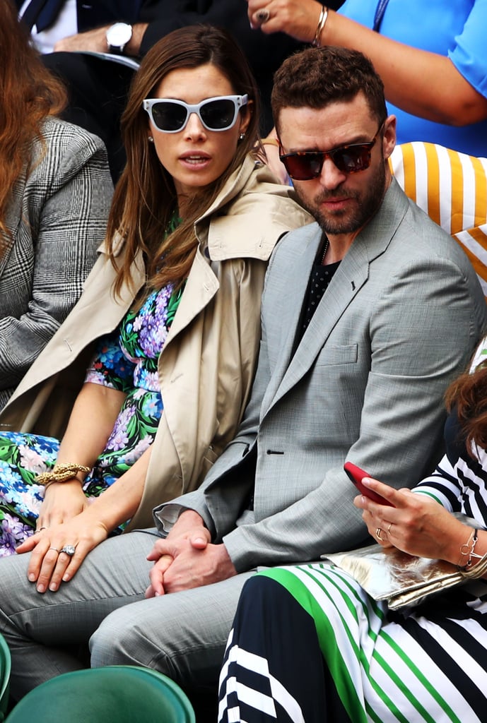 Justin Timberlake and Jessica Biel at Wimbledon July 2018