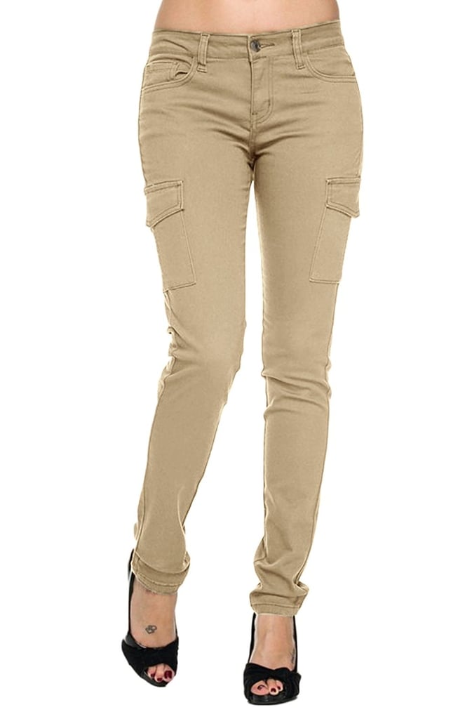 2LUV Women's Fashionable Skinny Cargo Twill Pants
