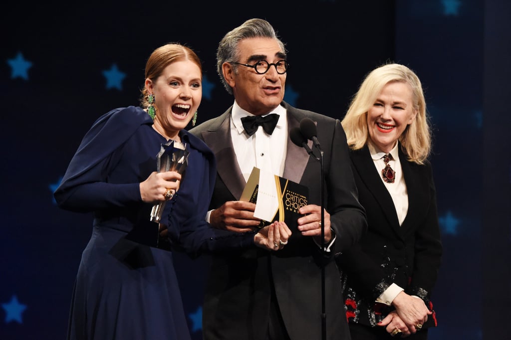 Pictured: Amy Adams, Eugene Levy, and Catherine O'Hara