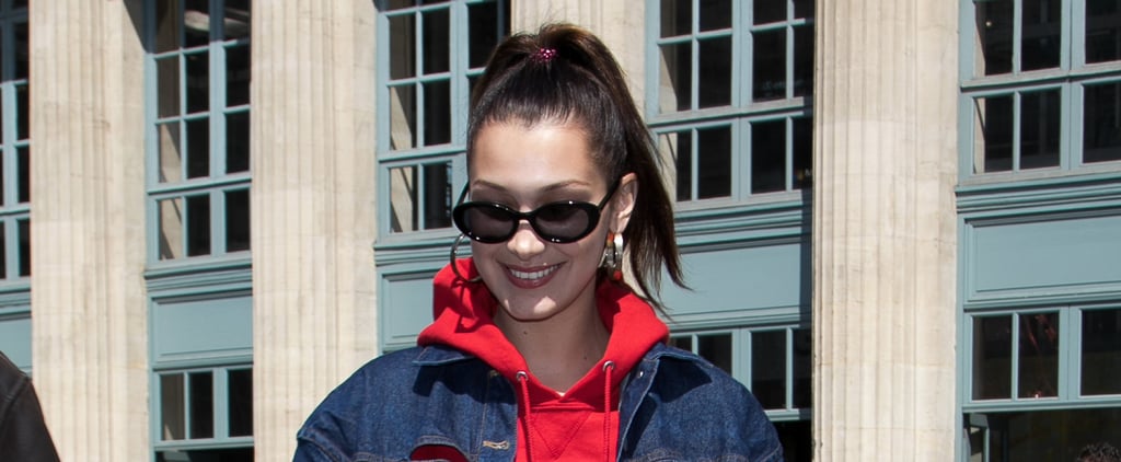 Bella Hadid Wearing Jeans With Broken Hearts