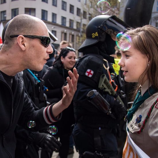 Girl Scout Stand Up to Neo-Nazi Photo Czech Republic