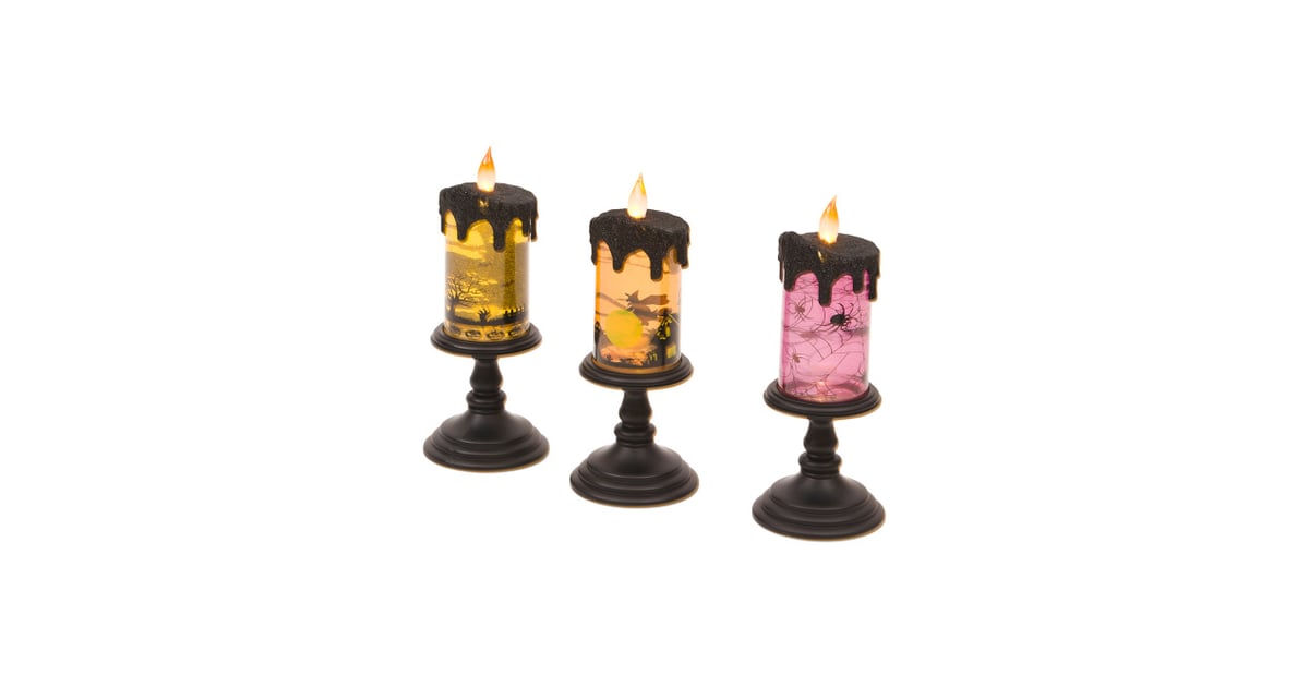 Glitter Candle Set TJ Maxx Halloween Decor 2017 POPSUGAR Home Photo 10