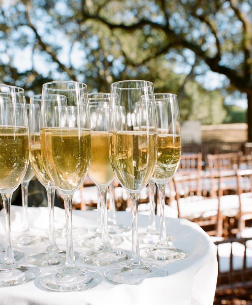 Close-Up of Poured Champagne