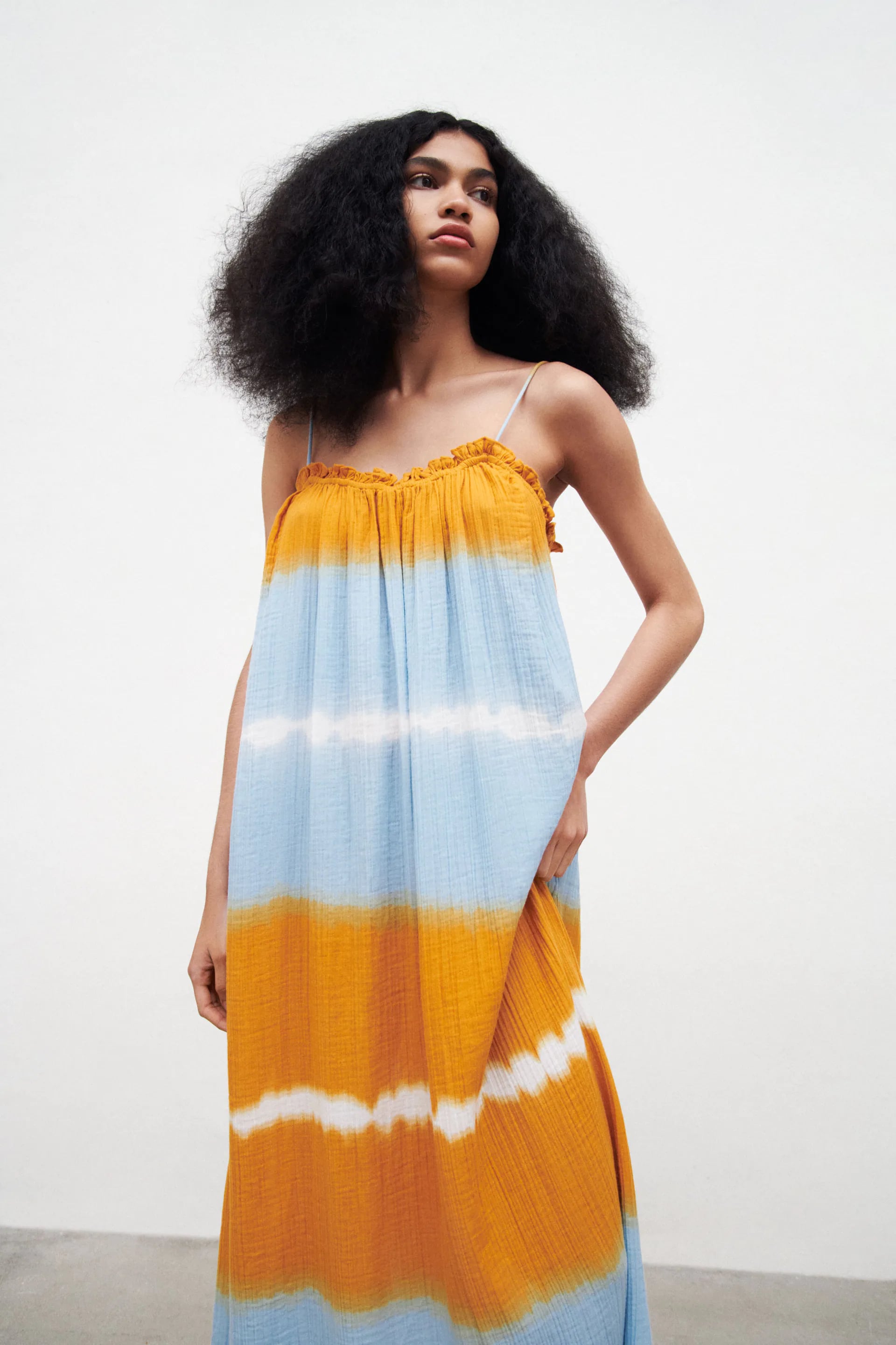For a Beach-Ready Pick: Zara Tie-Dye Gauze Dress | 41 Zara That'll Make You and Feel All Under $100 POPSUGAR Fashion Photo 15