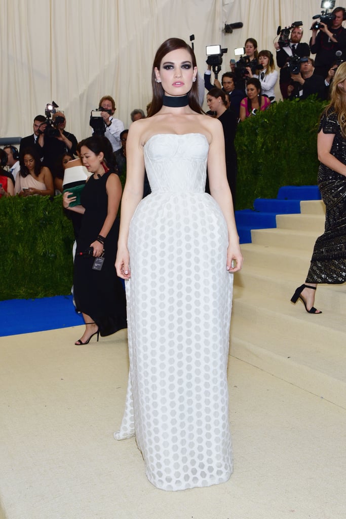 Lily James at the 2017 Met Gala