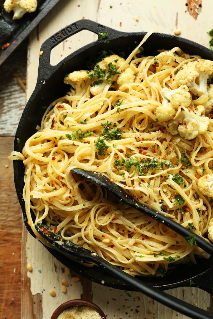 Garlic and Chili Pasta With Roasted Cauliflower