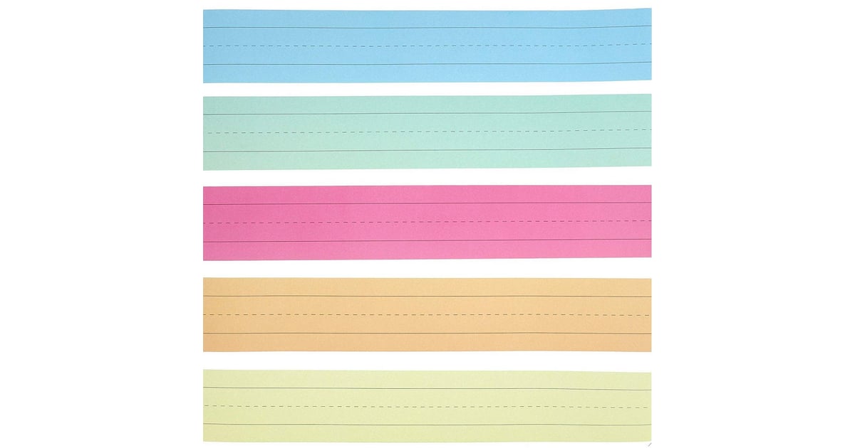 Classroom Decoration: Lined Colored Sentence Strips for Classroom (100 ...