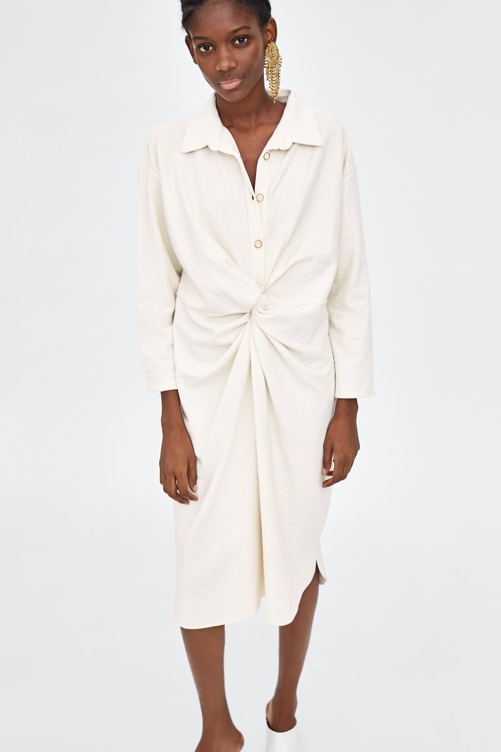 white blouse dress zara