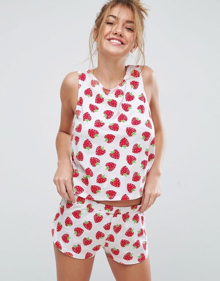 ASOS Strawberry Print Tank & Short Pajama Set