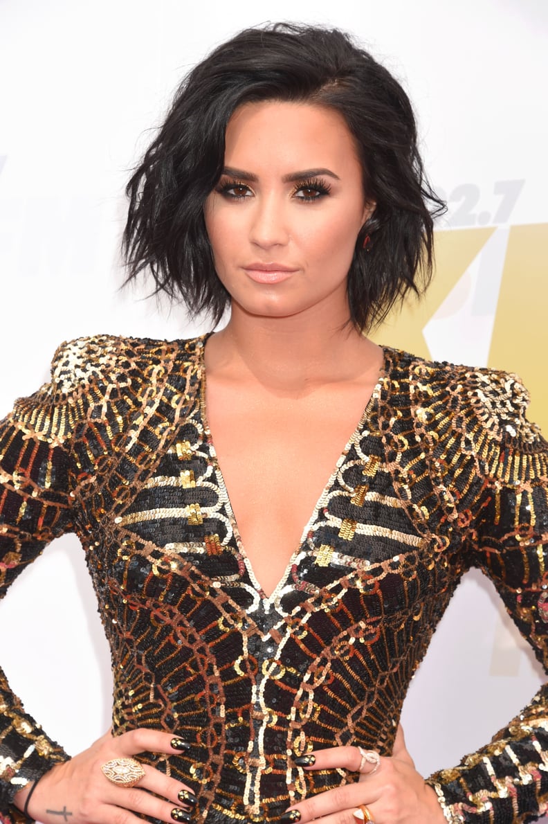 princess polly baby blue dress Demi Lovato Black Off-the-shoulder Evening Dress Perform 2014 X Factor UK  Finale