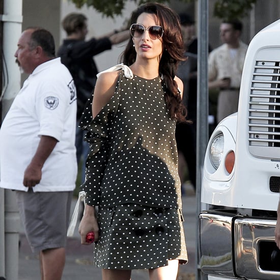 Amal Clooney Polka-Dot Outfit in LA October 2016
