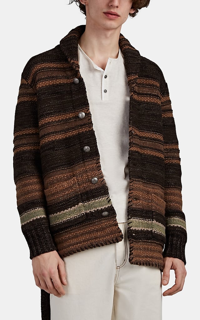 RRL Ranch Linen-Blend Jacquard Belted Cardigan