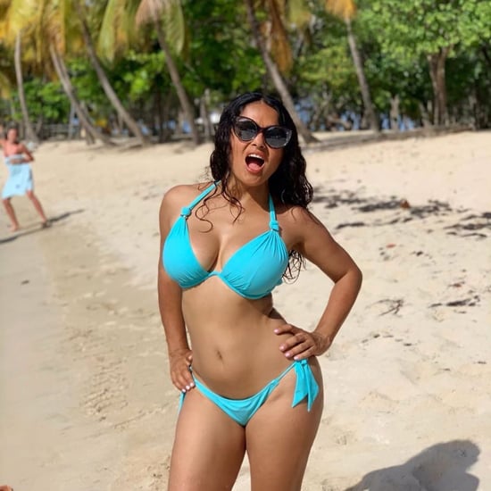 Salma Hayek Wears Blue Bikini For 53rd Birthday