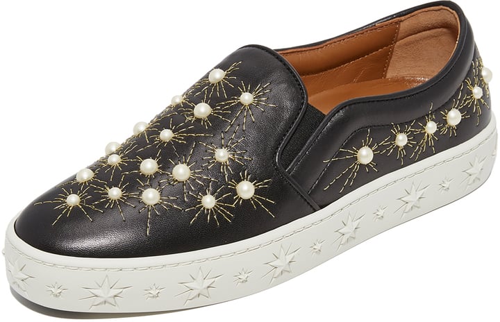 Aquazzura Cosmic Pearls Slip-On Sneakers