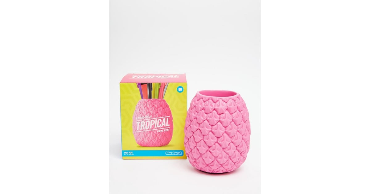 Pineapple Pen Pot Pineapple Desk Accessories POPSUGAR Smart Living