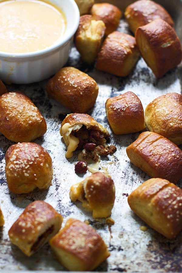 Chili-Cheese Pretzel Bites